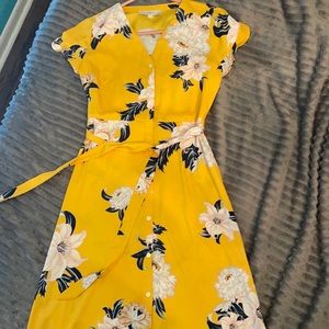 Yellow floral dress from loft